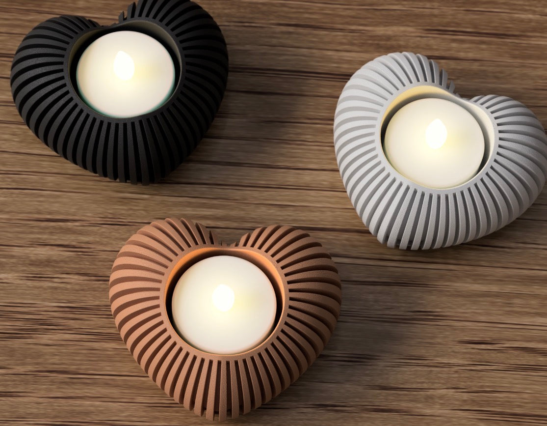 Teelichthalter Herzform