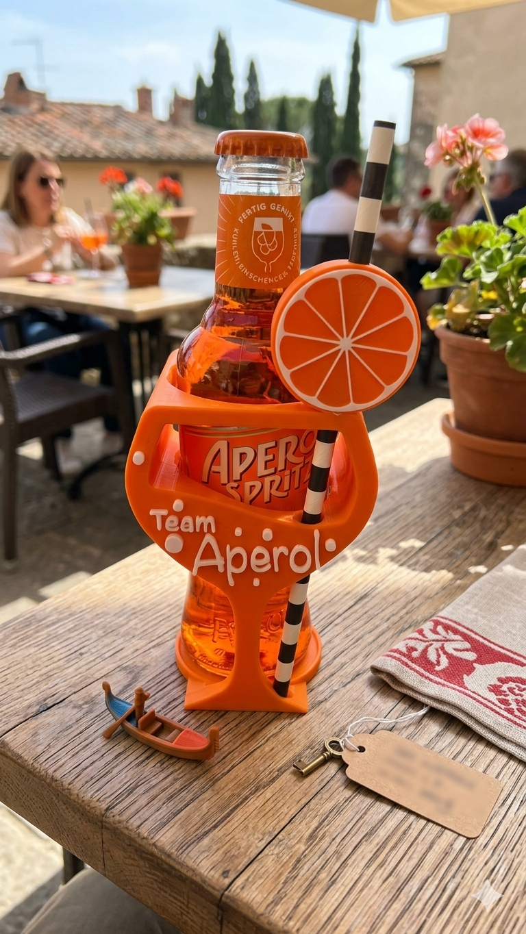 Flaschenhalter "Team Aperol"