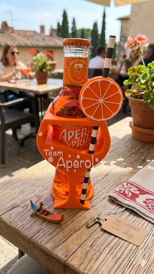 Flaschenhalter "Team Aperol"